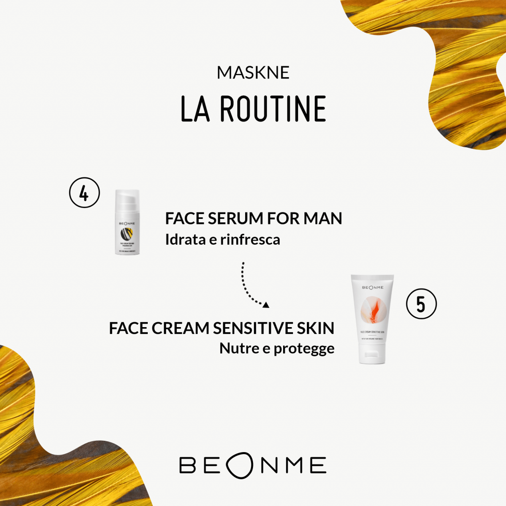 Skincare routine per maskne